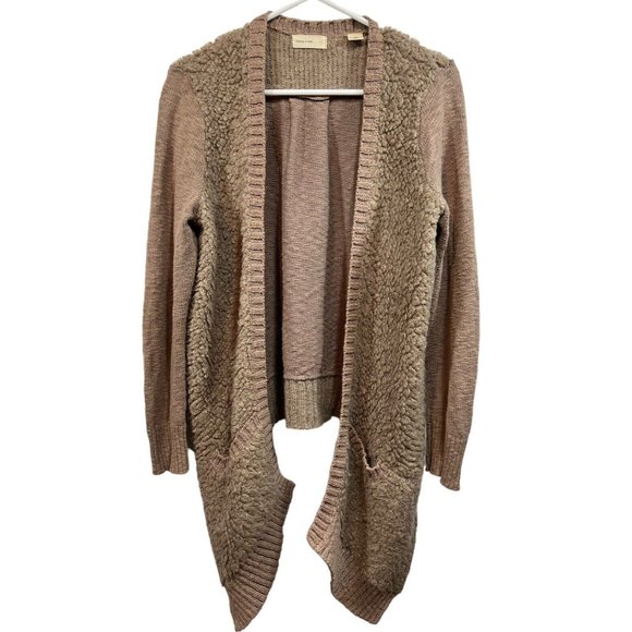 Anthropologie Sleeping On Snow Slubby Boucle Cardigan Medium Mohair Neutrals - Picture 3 of 7